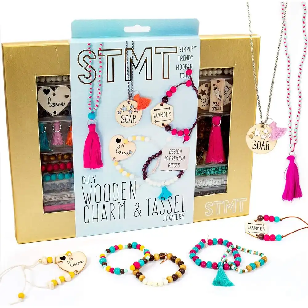 STMT Wooden Charm and Tassel Craft Kit - 140090-FKG