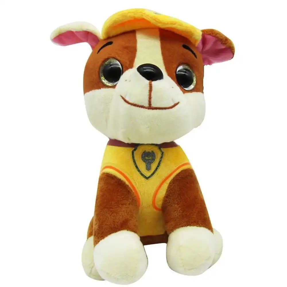 Paw Patrol Rubble Plush 20 cm With Glitter Eyes - 4605