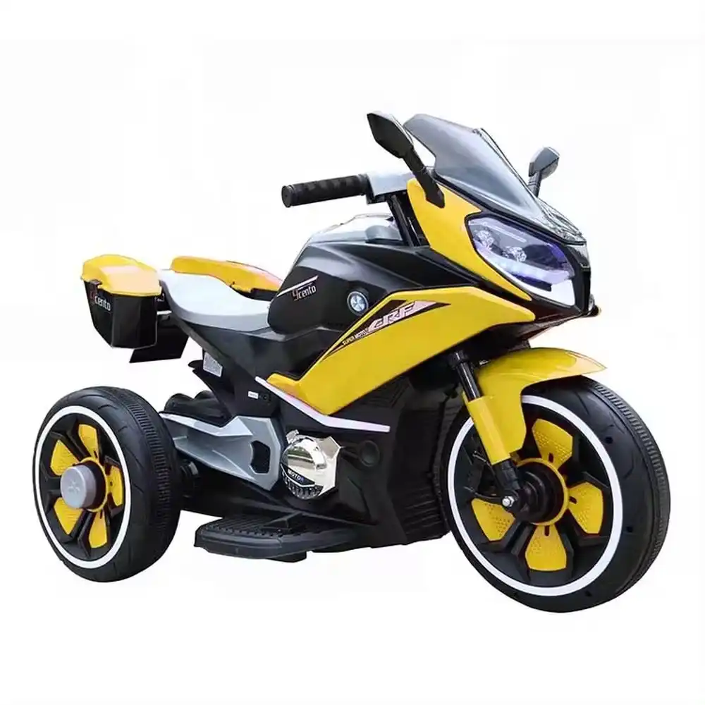 Cherry Bomb Electric Rides on Motorcycle for Kids - Yellow - J-MB5011