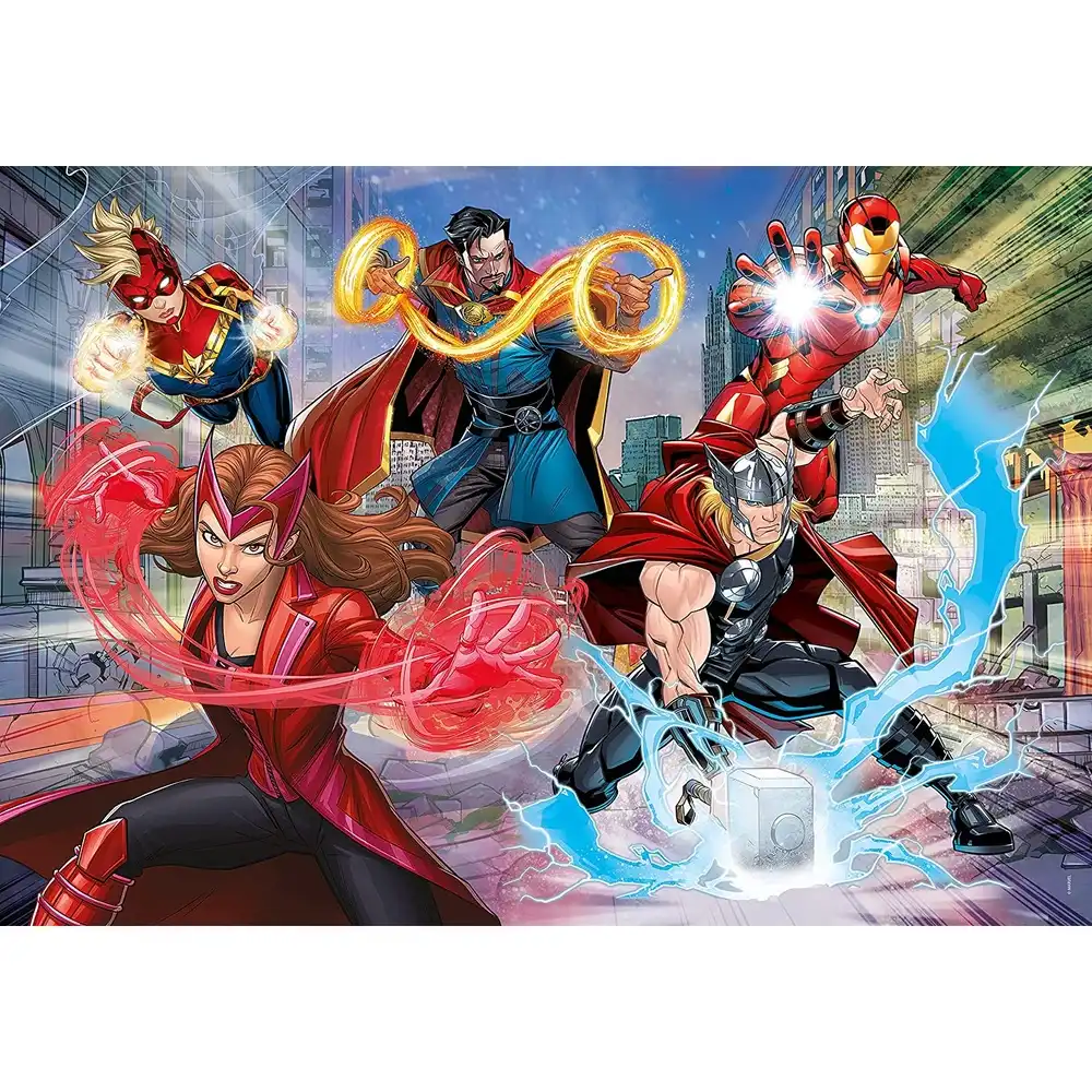 Clementoni - Marvel Avengers Glitter Effect Puzzle 104 Pieces - 20347