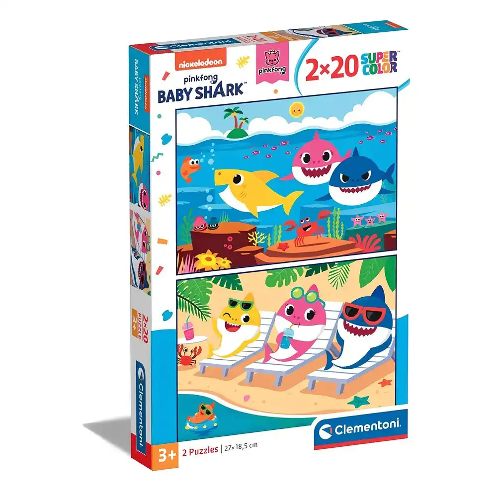Clementoni - Baby Shark Puzzle 2x20 Pieces - 24777
