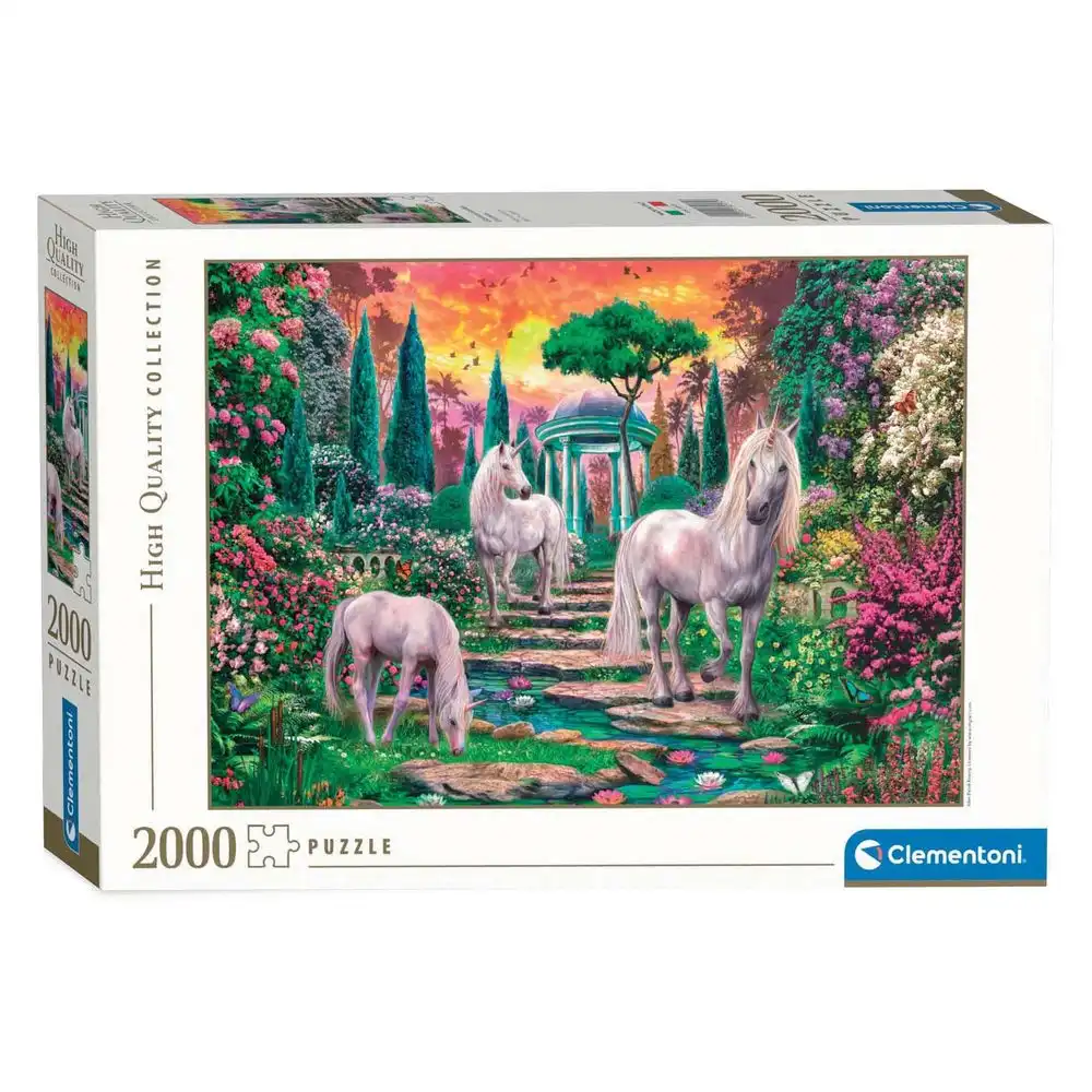 Clementoni - Classical Garden Unicorns Puzzle 2000 Pieces - 32575