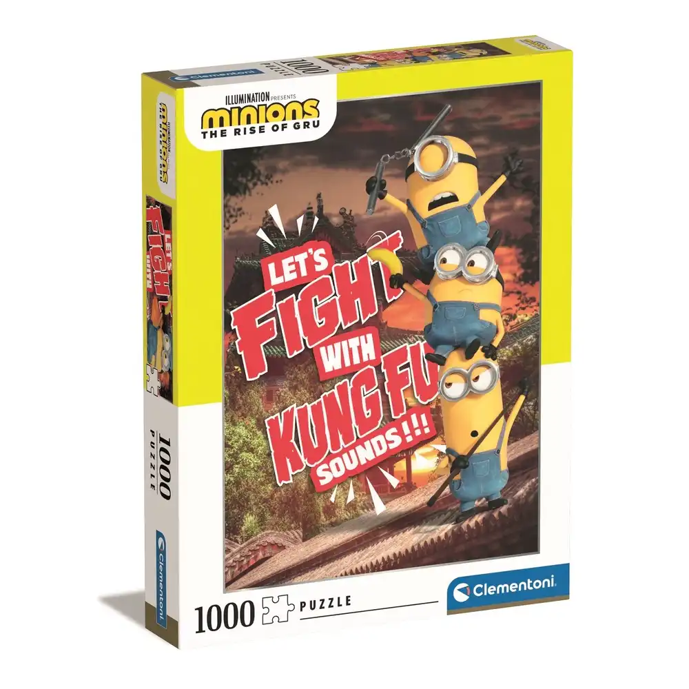 Clementoni - Minions Let's fight with Kung Fu Puzzle 1000 Pieces - 39564