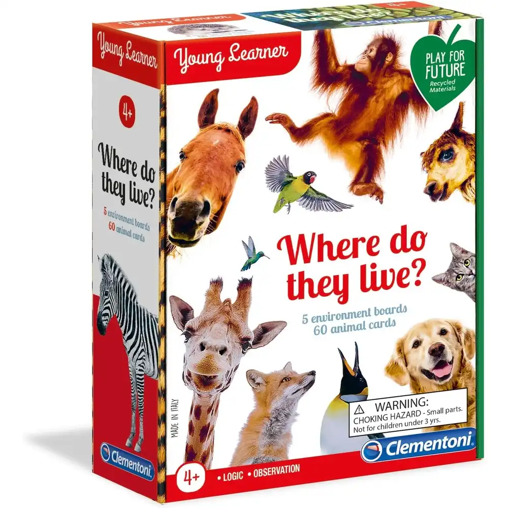 Clementoni - Young Learners Where Do They Live? Educational Game - 75044