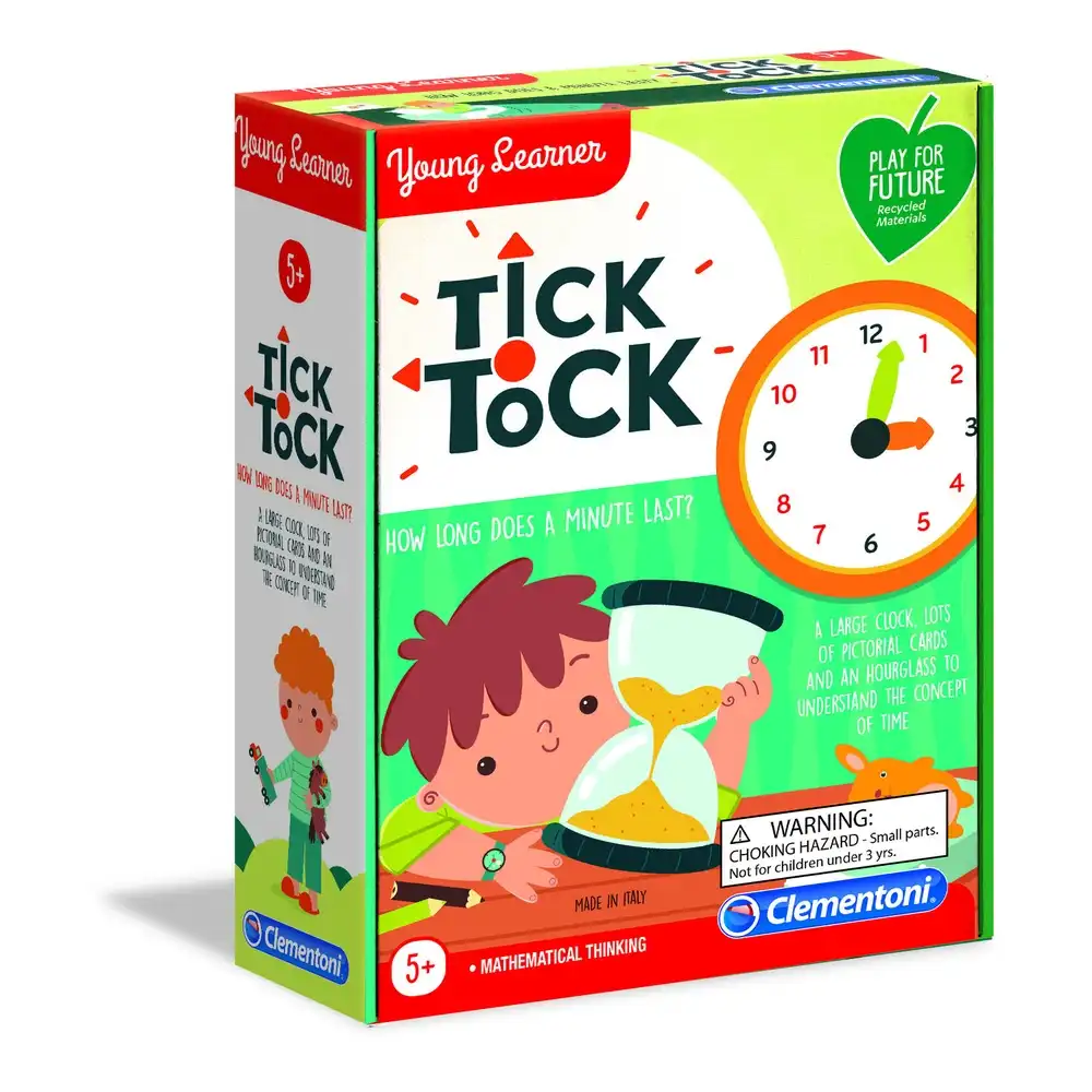 Clementoni - Young Learners Tick Tock (What Time is It?) Educational Game - 75049