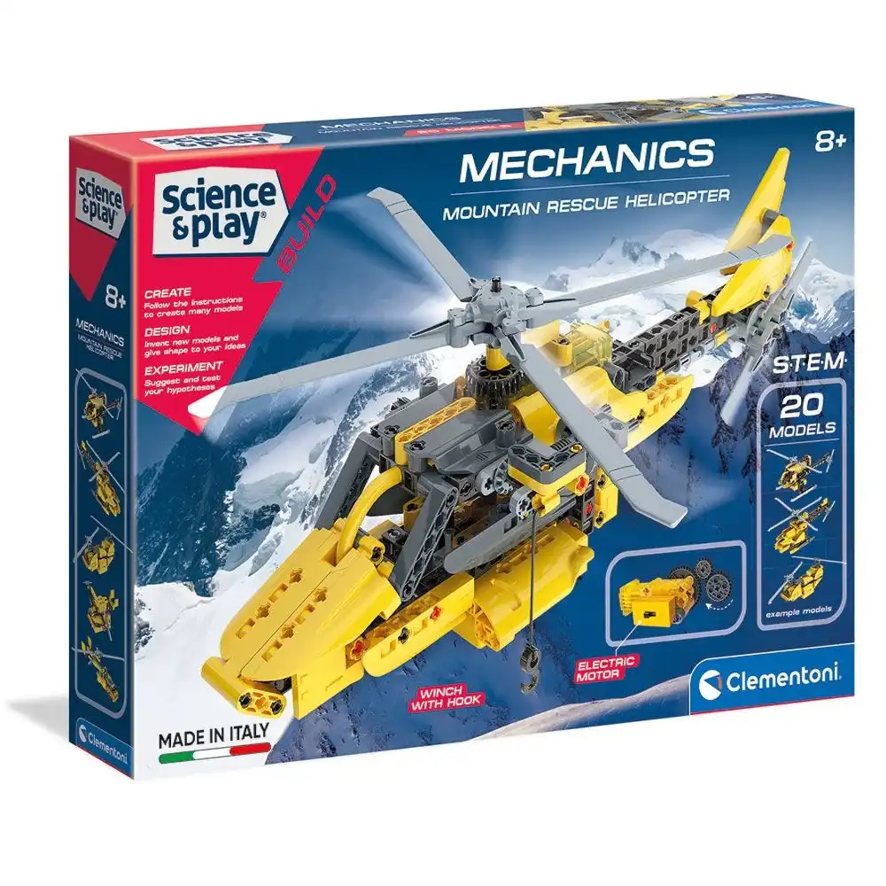 Clementoni - Science & Play Mechanics Mountain Rescue Helicopter - 75063