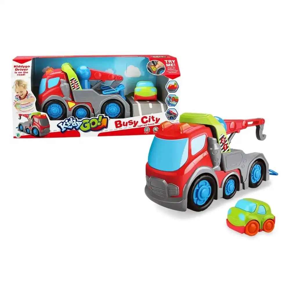 Kiddy Go Busy City Tow Truck With Ligh And Sound With Small Car - DHTS10349