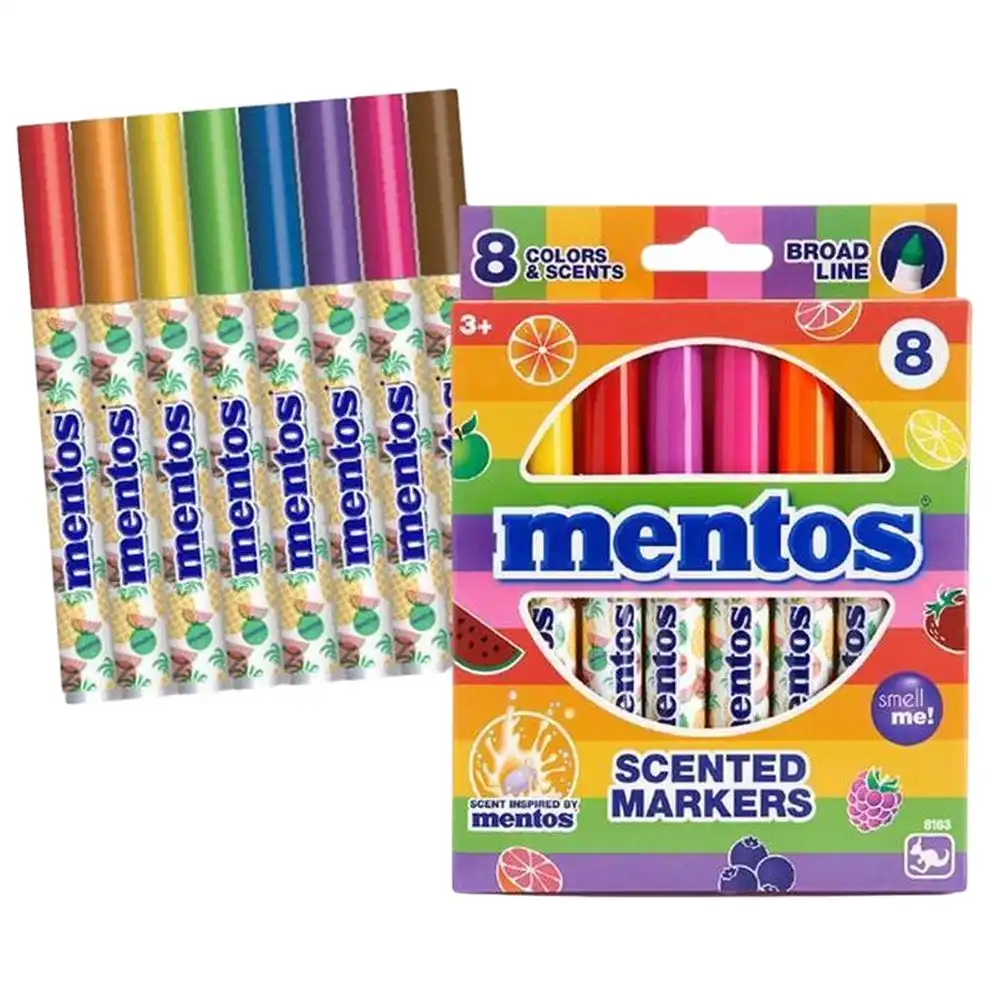 Kangaru - Mentos Scented Board Line Markers 8 Colors - 8163