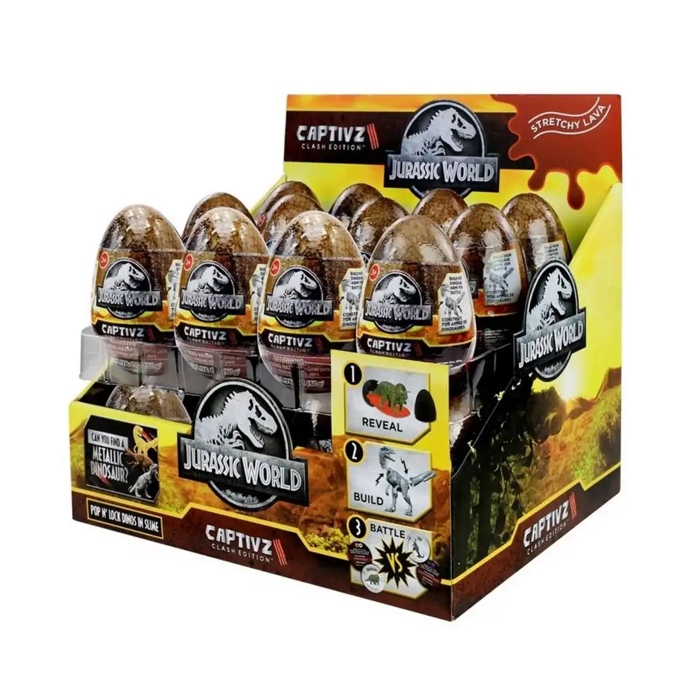 Jurassic World Captivz Clash Edition Slime Egg with Dinosaur Mini Figures - 0821