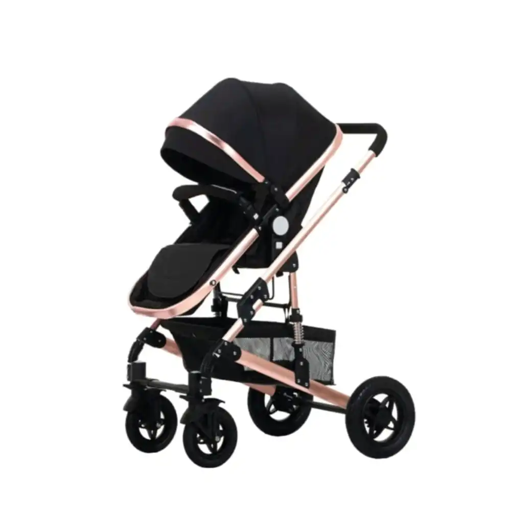 Luxury Baby Stroller 2 in 1 (Khaki/Black/Grey) - A530