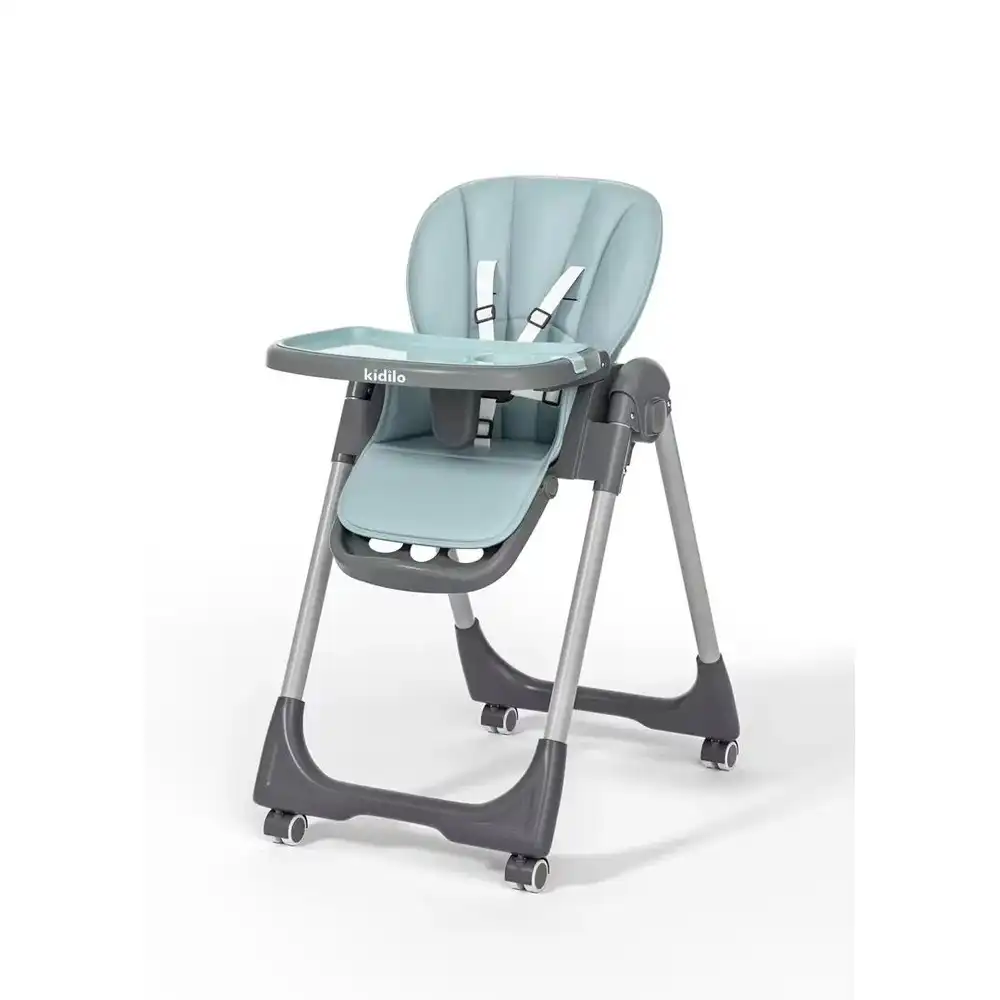 Feeding Dining Leather Chair 2 Levels and Moving Back (Black/Cyan/Grey/Pink/Biege) - DC01