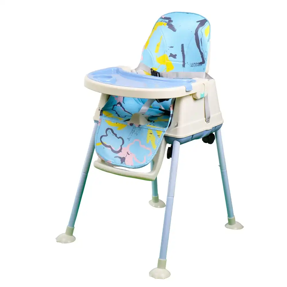 Feeding Dining Leather Chair 2 Levels Cyan - 2-7