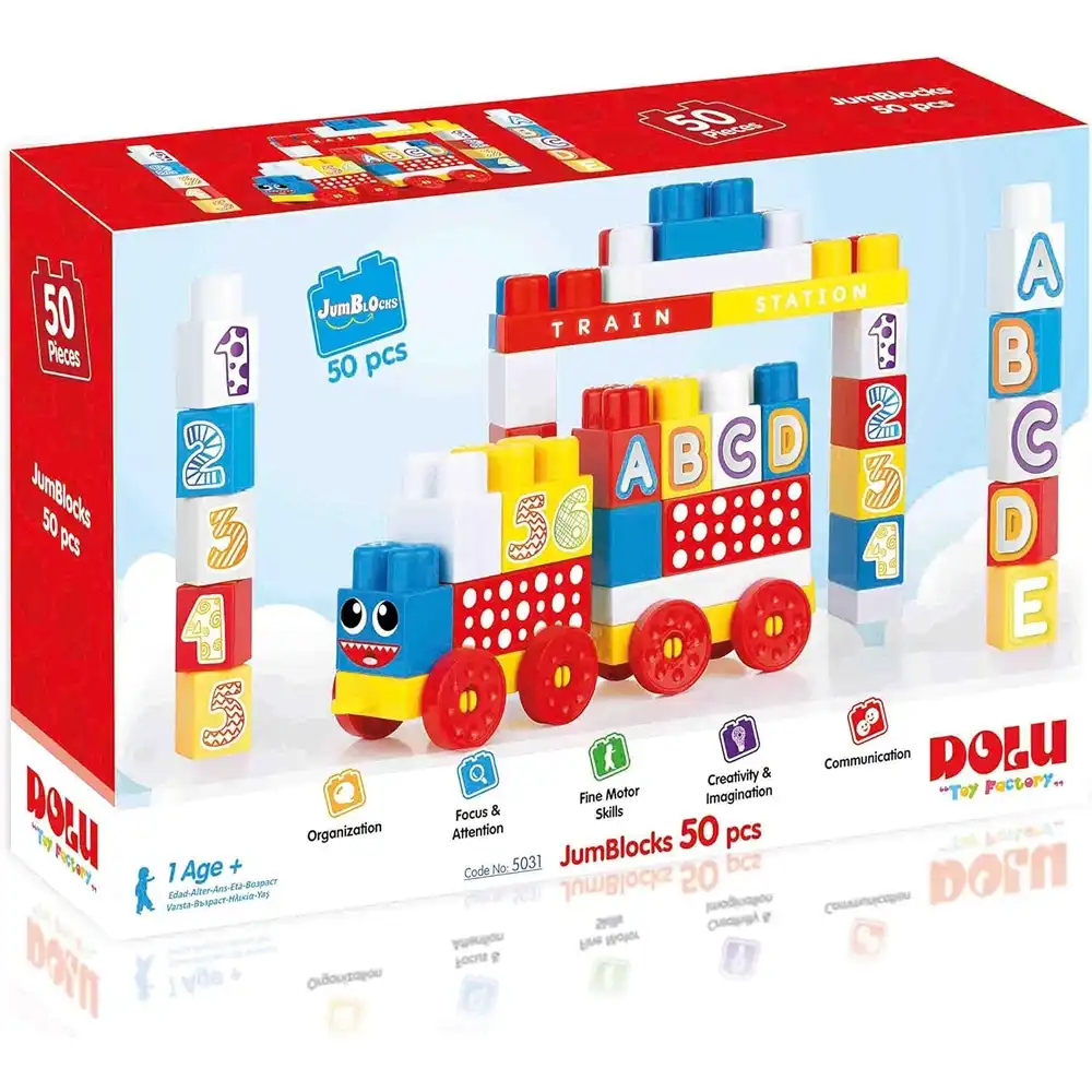Dolu - Toy Factory Train JumBlocks 50 Pieces - 5031