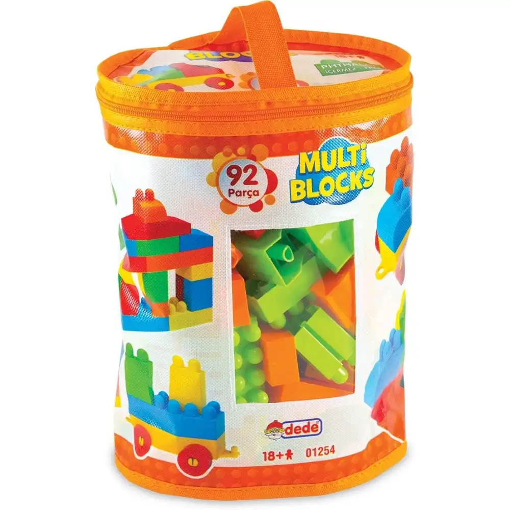 Dede - Multi Colorful Blocks 92 Pieces - 01254
