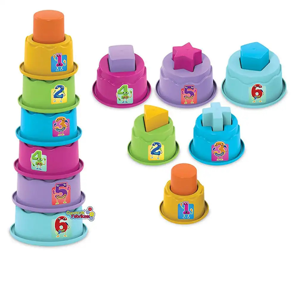 Dede - Cylinder Tower Shape Sorter 12 Pieces - 3465
