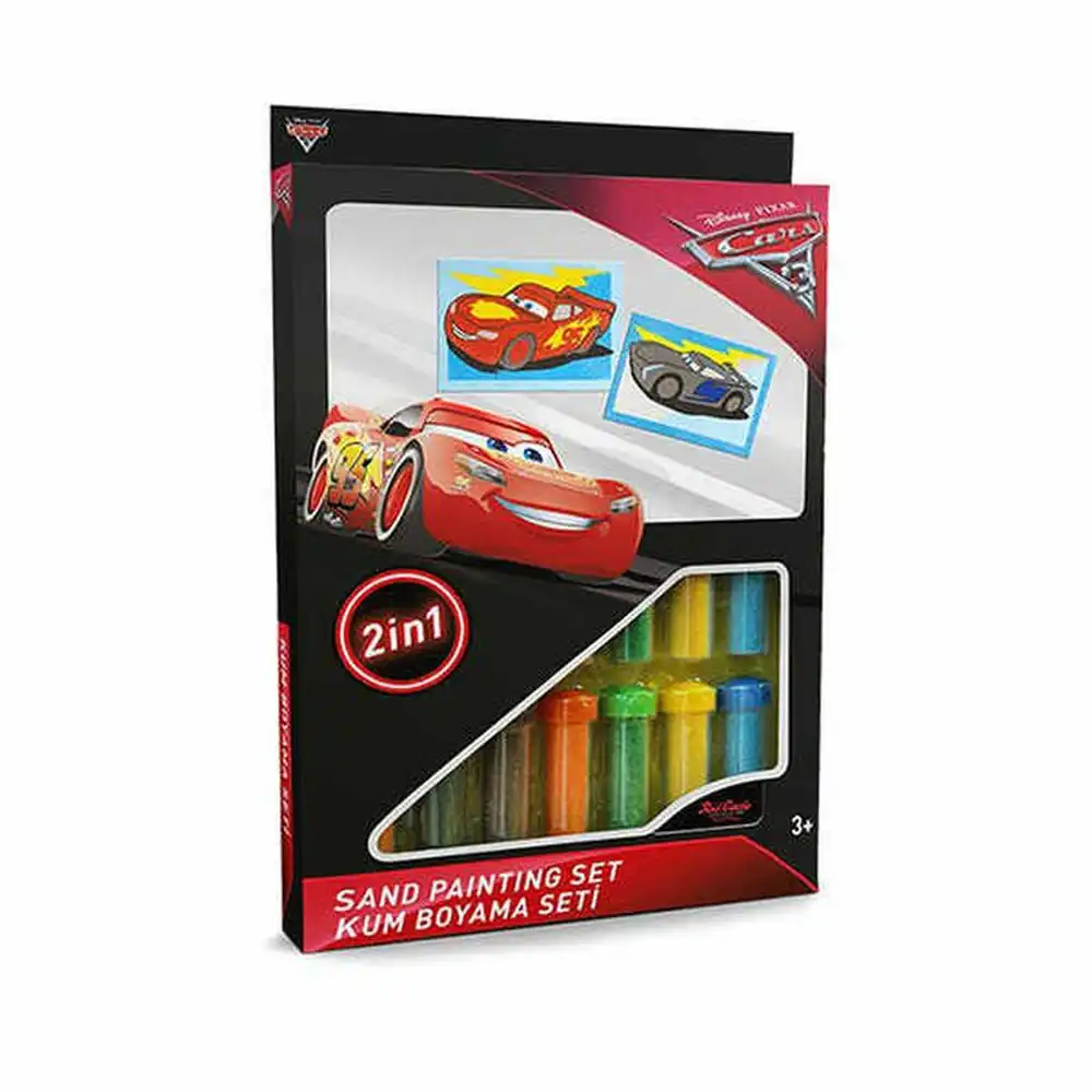 Red Castle Cars Sand Painting Set 2 Cards - DS-28