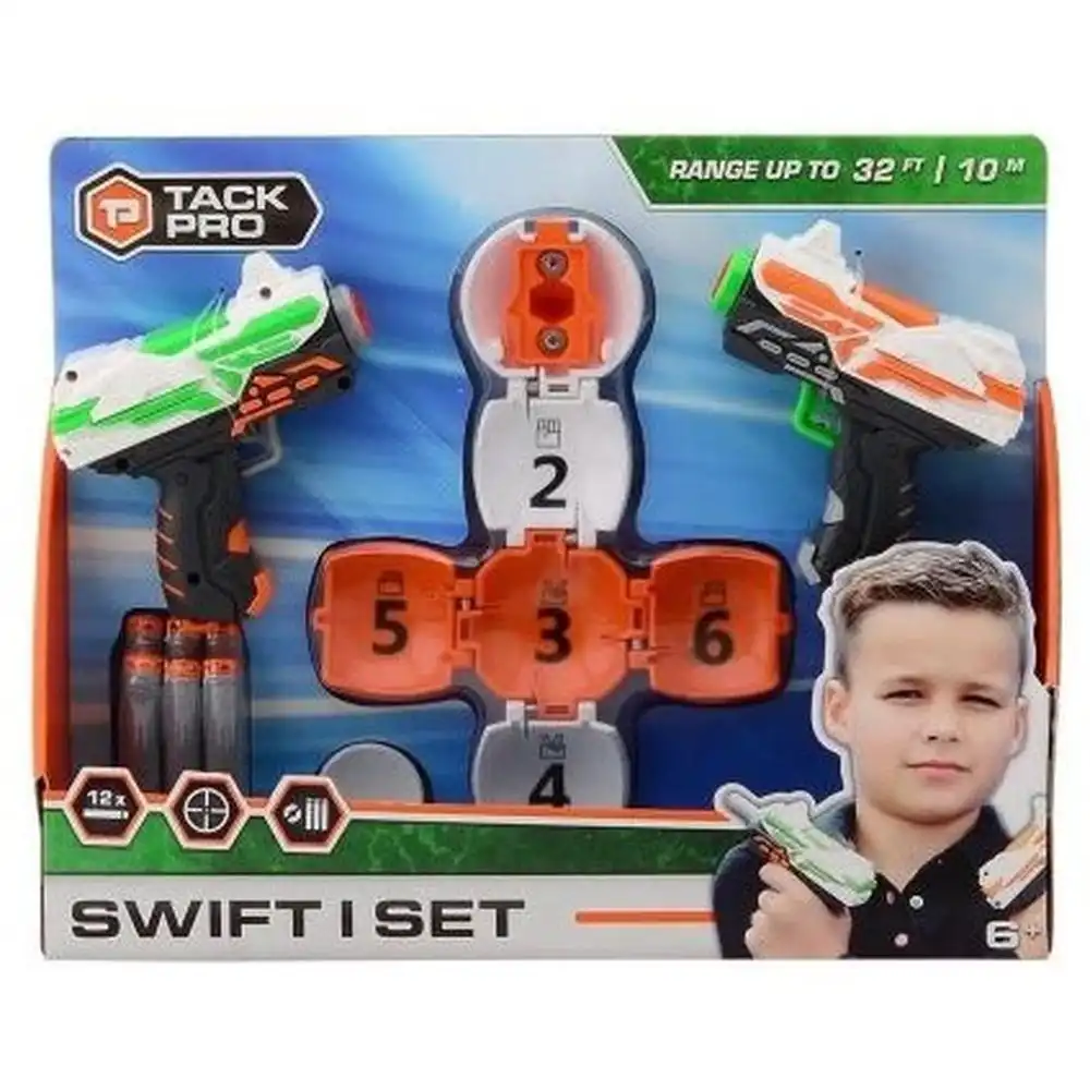 Tack Pro - Swift I Set  2 Guns With 12 Darts 10m And Target Ball - 31054