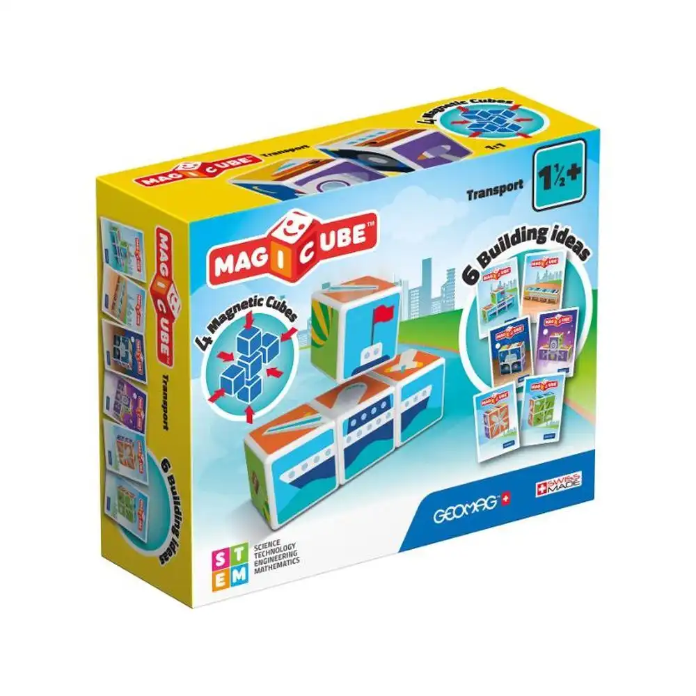 Geomag - Magnetic Cubes Transports 4 Cubes With 7 Cards - 122