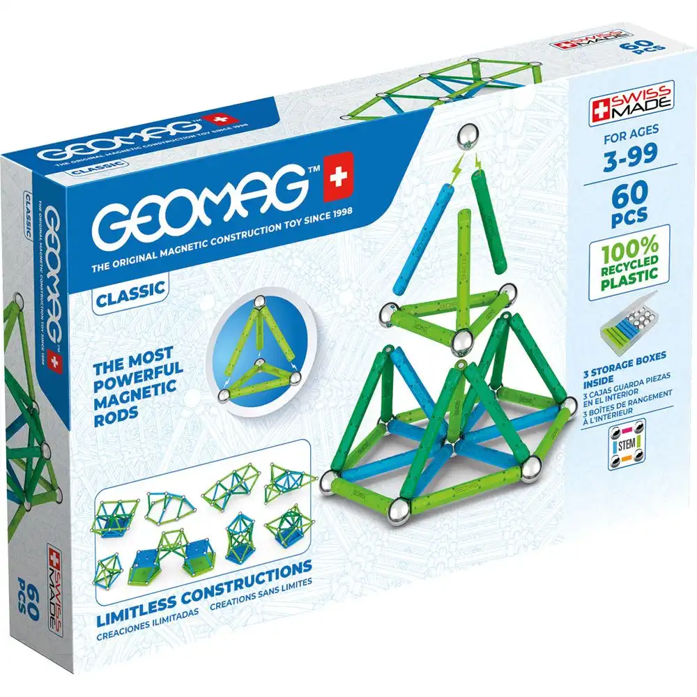 Geomag - Educational Classic Magnetic Rods 60 Pieces - 272