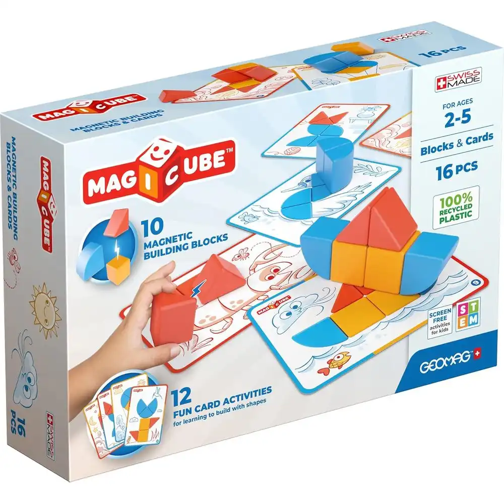 Geomag - Magnetic Building Blocks And Cards 16 Pieces - 302