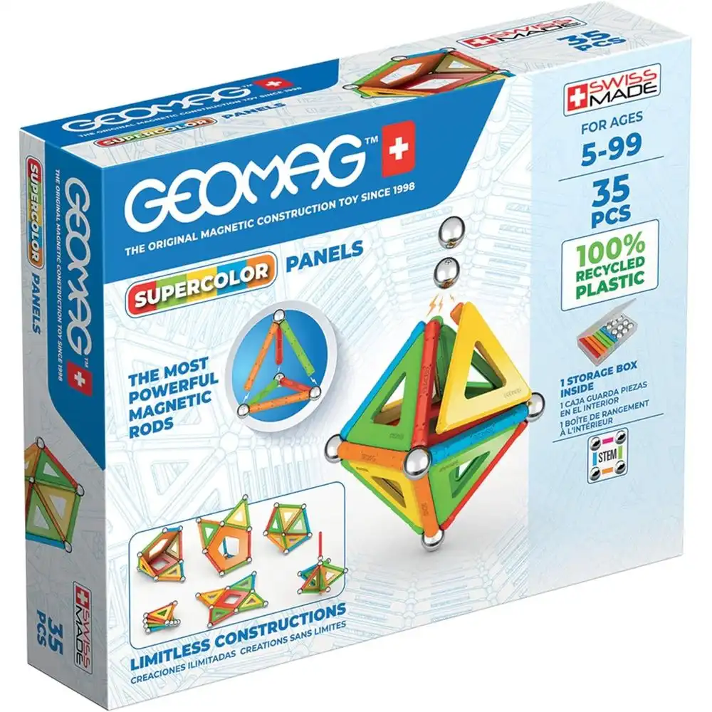 Geomag - Educational Supercolor Panels And Magnetic Rods 35 Pieces - 377