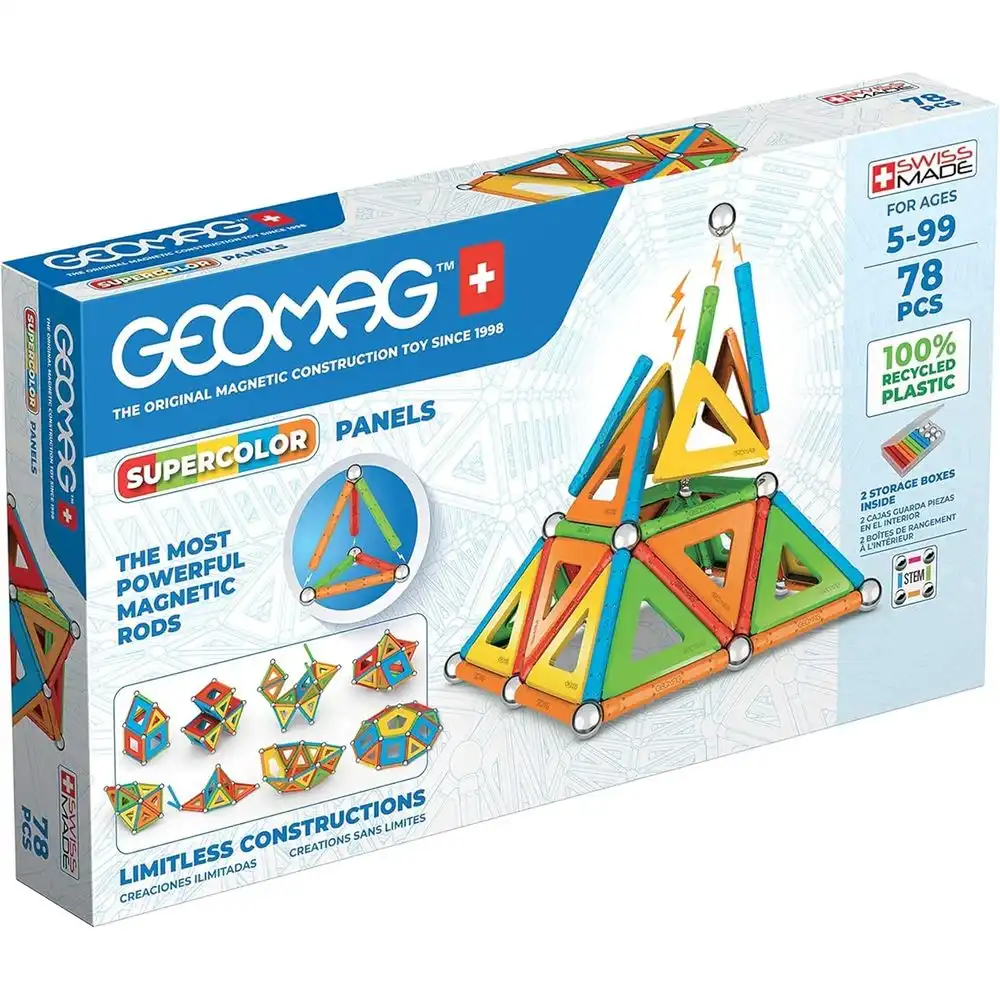 Geomag - Educational Supercolor Panels And Magnetic Rods 78 Pieces - 379