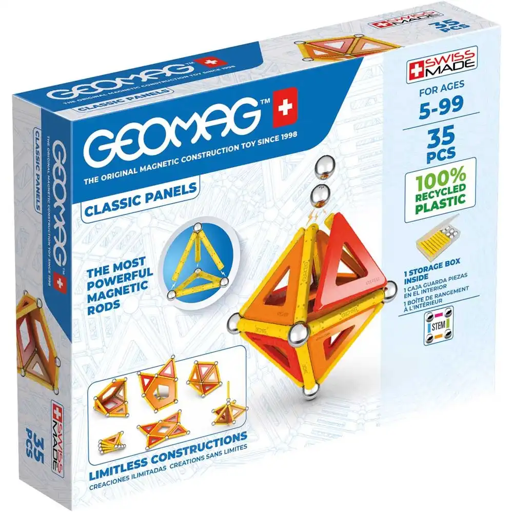 Geomag - Educational Classic Panels And Magnetic Rods 35 Pieces - 470