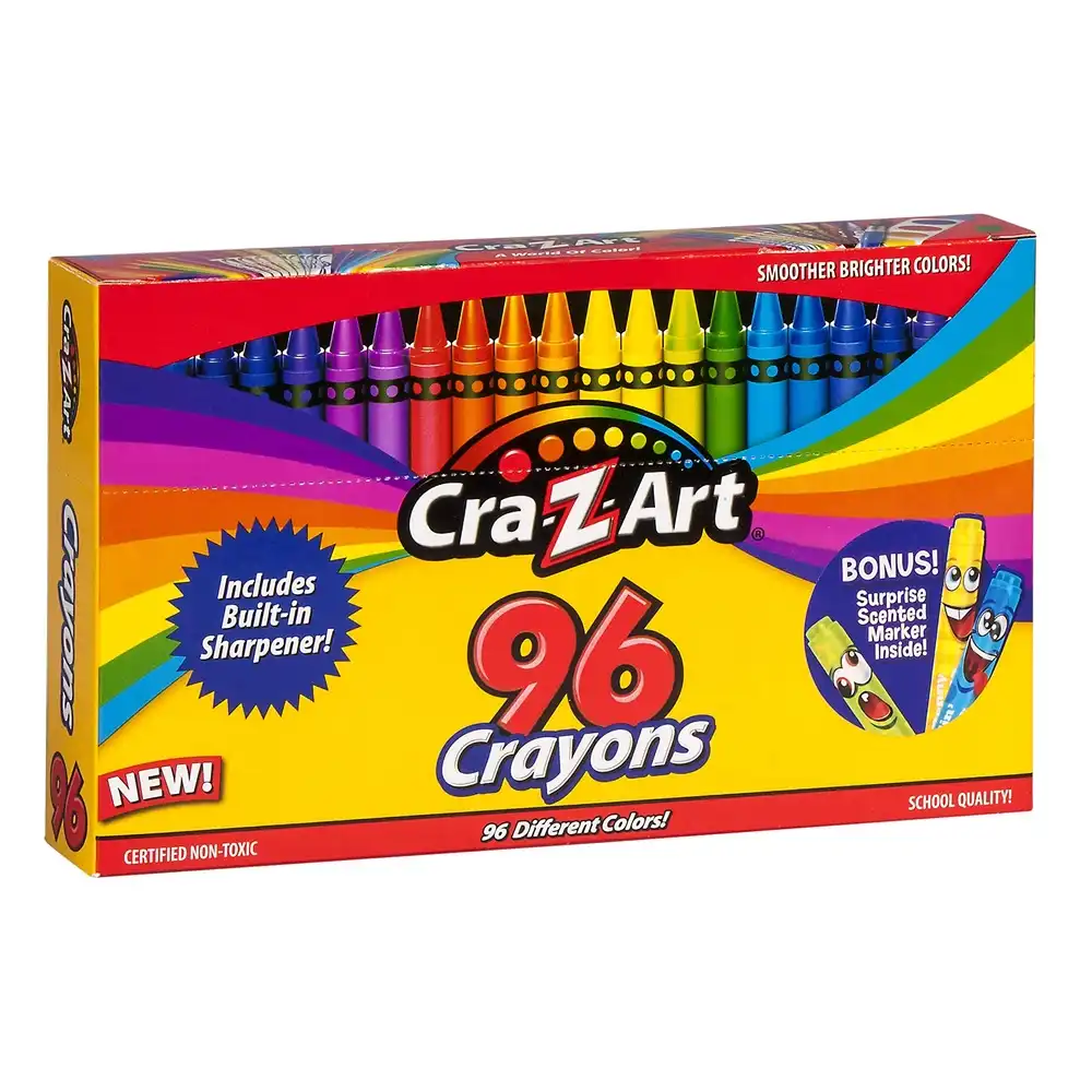 Cra-Z-Art - Crayons in Flip-Top Box with Sharpener 96 Pieces