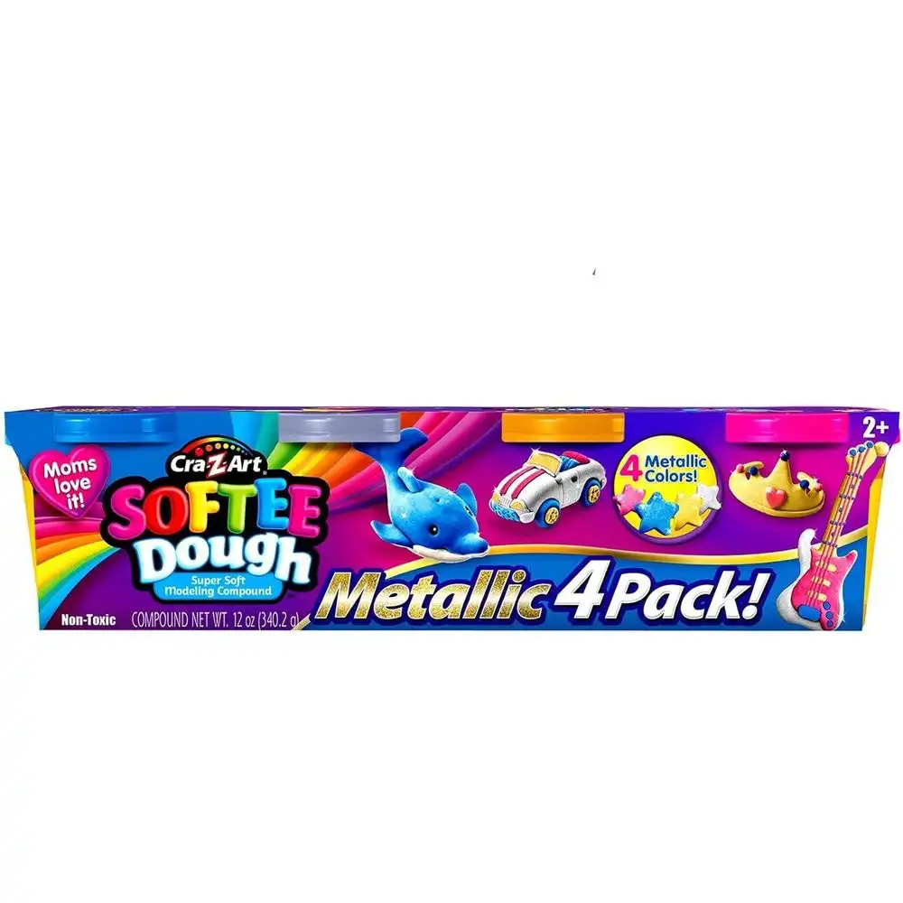 CraZArt - Softee Dough Metallic Colors 4 Pack - 36089INT