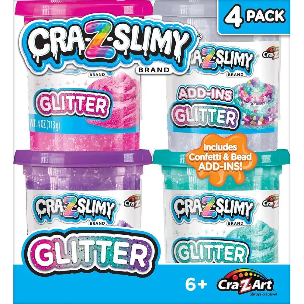 CraZArt - Cra-Z-Slimy Glitter Slime 4 Packs - 60020