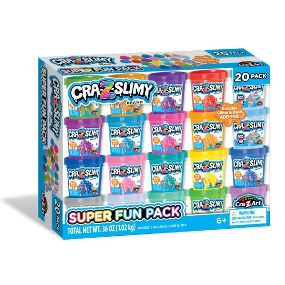 CraZArt - Cra-Z-Slimy Super Fun Pack Slime Multicolor 20 Packs - 60023