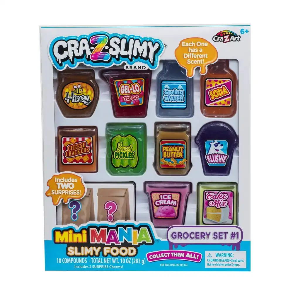 CraZArt - Cra-Z-Slimy Mini Mania Slimy Food 10 Packs - 536689