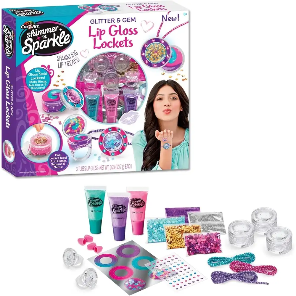 Cra-Z-Art - Shimmer 'N Sparkle Glitter & Gem Lip Gloss Lockets