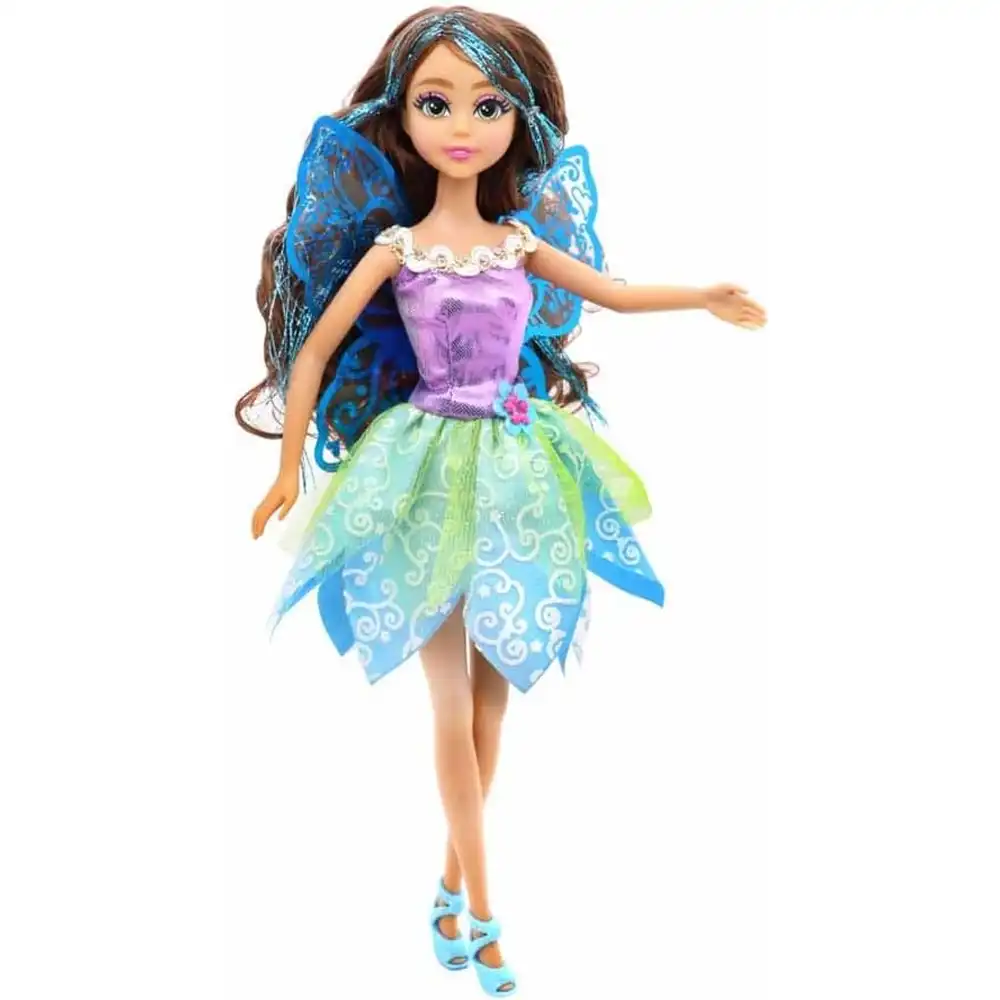 FunVille - Dreameez Fairy Doll with Blue Wings and Purple Dress 29 cm - 81038
