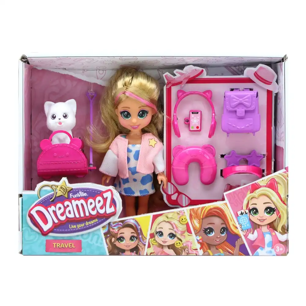 Dreameez Mini Travel Set with Doll & White Pet - 81094