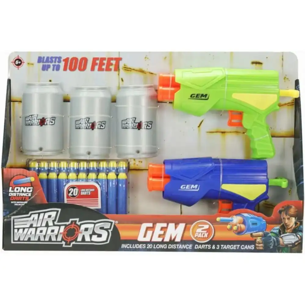 Air Warriors Gem 2 Pack With 3 Cans 20 Soft Bullets - 62490