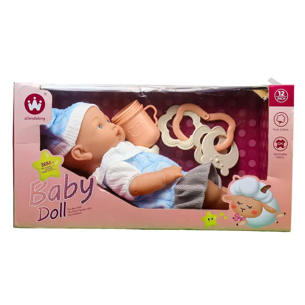 Wandalong 12 Inches Baby Doll With Accessories - W12T-05B