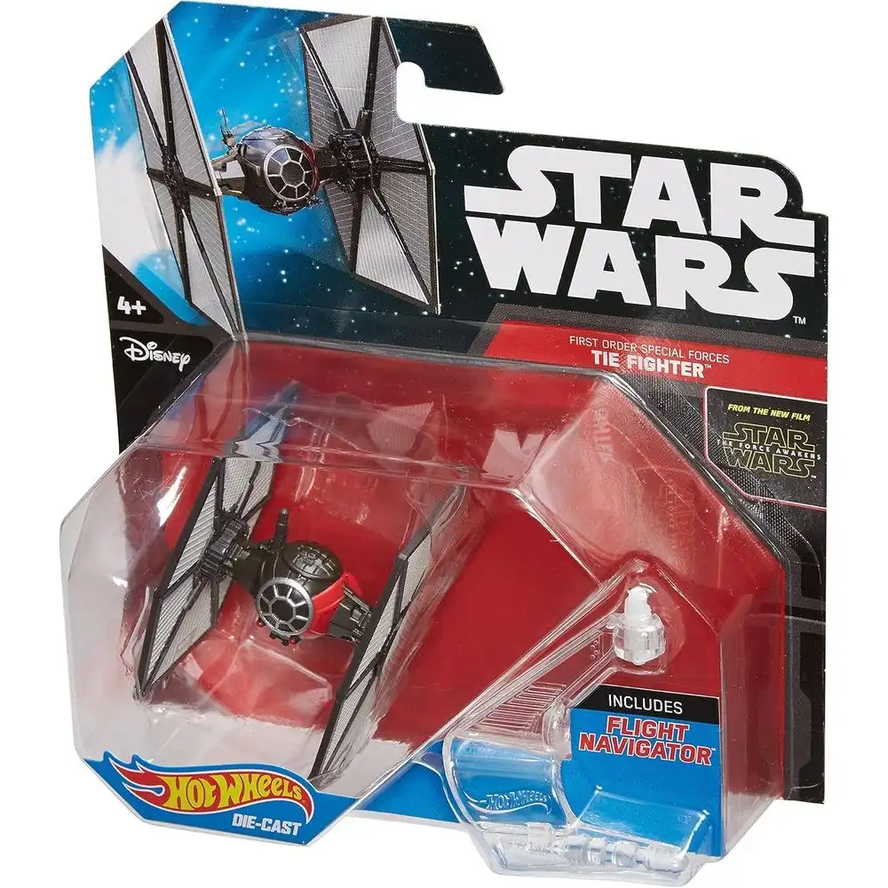 Mattel - Hot Wheels Star Wars Starship First Order Special Forces TIE Fighter Vehicle - CKJ67