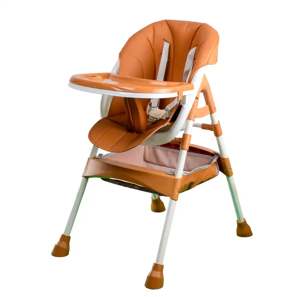Feeding Dining Leather Brown Chair 2 Levels - E-300