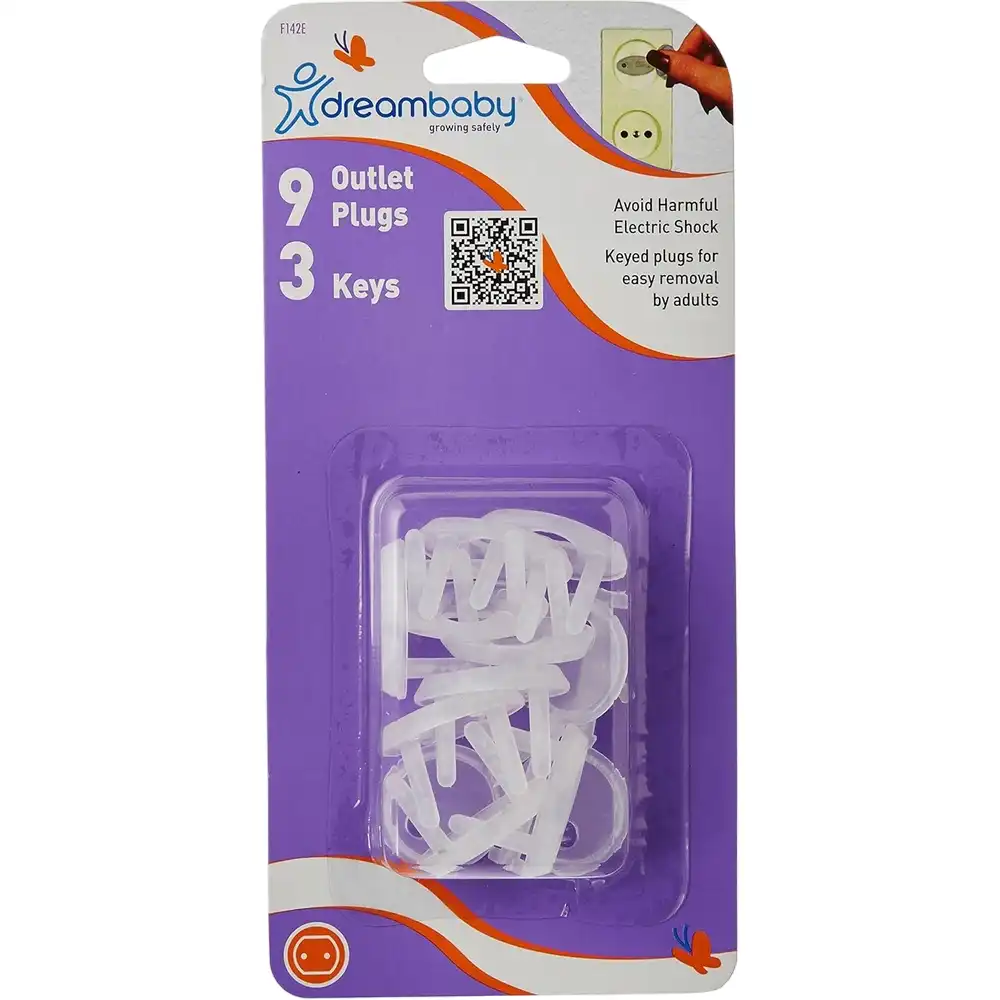 Dreambaby - Keyed Outlet Plugs 9 Plugs and 3 Keys - 091018
