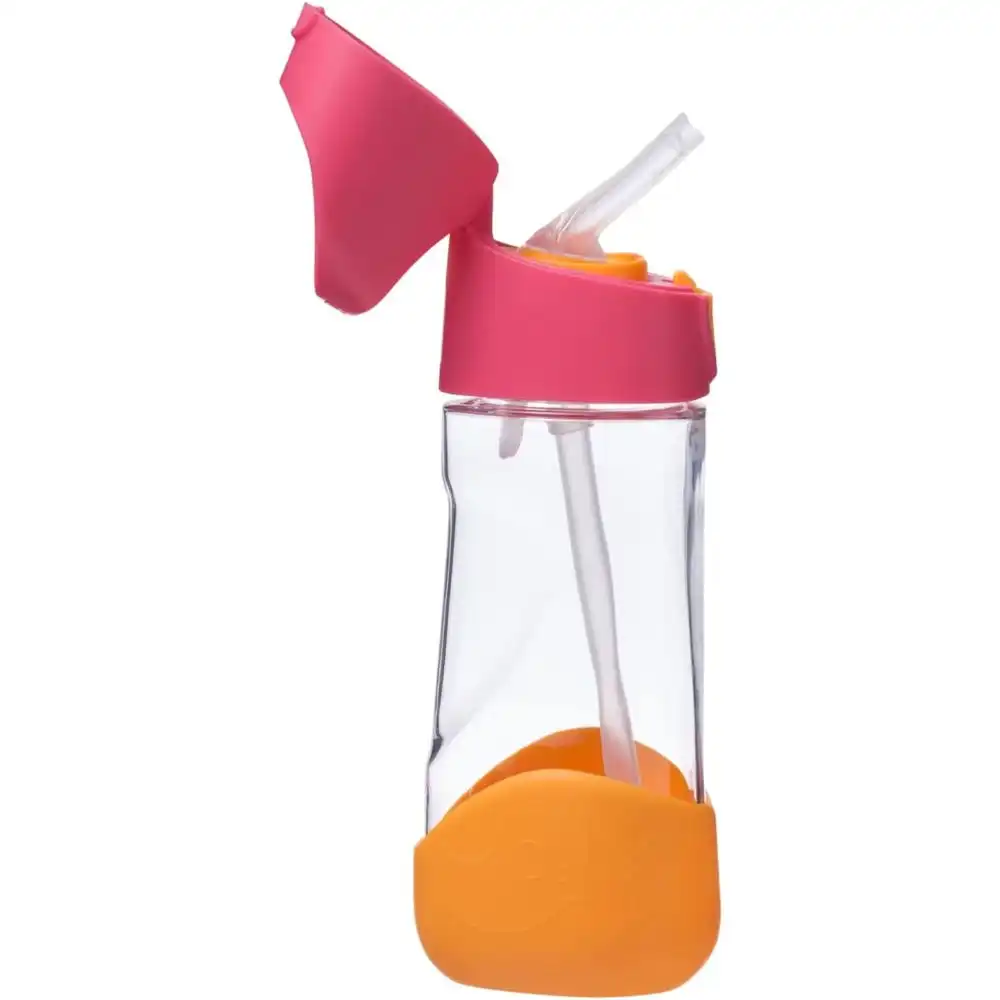 B.Box - Tritan Drink Bottle 450ML With Flip Top Lid - Pink - 441