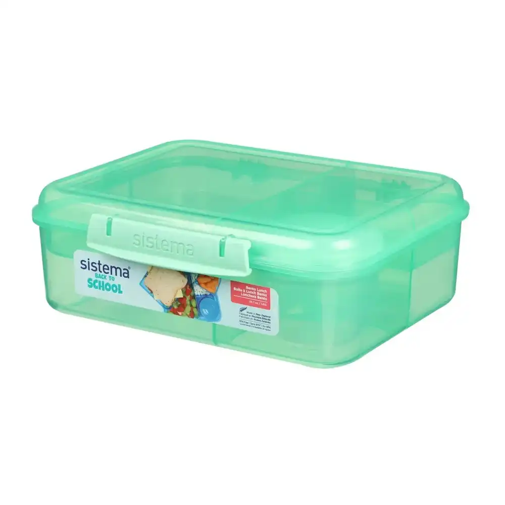 Sistema - Bento Lunch Box with Yogurt Pot  1.65 Litre - Mint Green - 3588